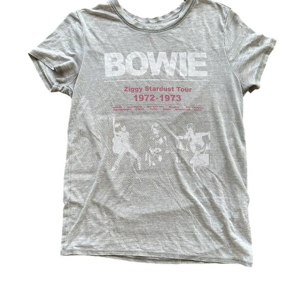 Lucky Brand Tops - Lucky Brand David Bowie Grey Graphic Burnout Tee